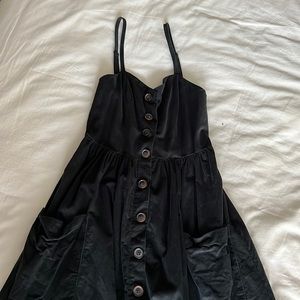 URBAN OUTFITTERS Green/Black Corduroy Button Up Dress - Size M